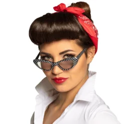 Lunettes Pin Up Noires à Pois Blancs - Viva La Fiesta