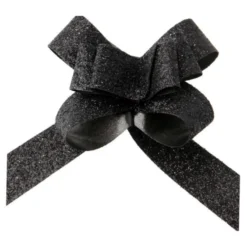 10 Nœuds à Tirer Noir Pailleté - Viva La Fiesta