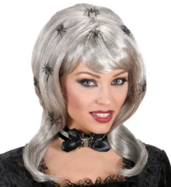 Perruque Spiderlady Avec Araignées Adulte - Viva La Fiesta