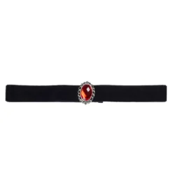 Collier Velours Noir Avec Gemme Rouge - Viva La Fiesta