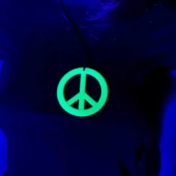 Collier Peace And Love Fluo Hippie - Viva La Fiesta -Déguisement boutique 1817 Collier fluo Hippie peace and love