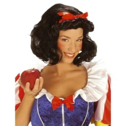 Perruque Noire Courte Nœud-papillon Femme - Viva La Fiesta