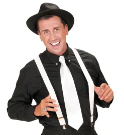 Bretelles Adultes Blanches - Viva La Fiesta - Montpellier -Déguisement boutique 1988 Bretelles adultes