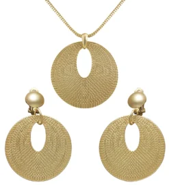 Parure Collier Et De Boucles D'oreilles Dorée Style Romain - Viva La Fiesta