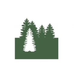 Set 6 Marque Place Vert Sapin 8x8cm - Viva La Fiesta