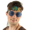 Grosses Lunettes Hippies Rondes Bleu - Viva La Fiesta