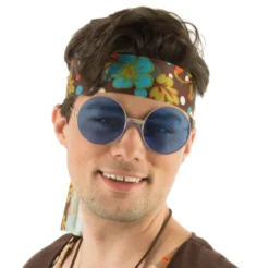 Grosses Lunettes Hippies Rondes Bleu - Viva La Fiesta