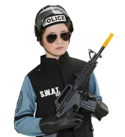 Casque De Police Noir - Viva La Fiesta -Déguisement boutique 3374 Casque de police noir