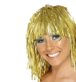 Perruque Disco Lamée Adulte Or - Viva La Fiesta - Montpellier