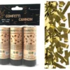 3 Canons à Confettis Or 12 Cm - Viva La Fiesta