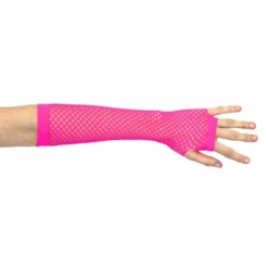 Gants En Résille Fluo UV Rose - Viva La Fiesta
