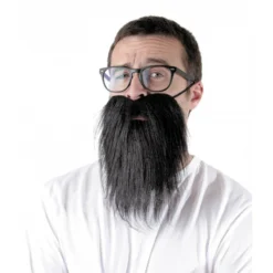 Barbe Et Moustache Noires Hipster - Viva La Fiesta