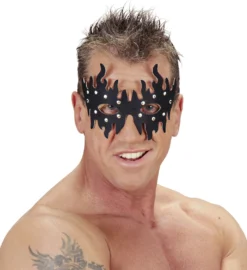 Loup Avec Flammes Noires Et Clous - Viva La Fiesta -Déguisement boutique 4257 Loup avec flammes noires et clous