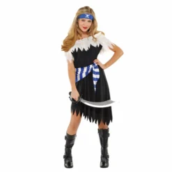 Déguisement Pirate Noir Et Bleu Enfant - Viva La Fiesta