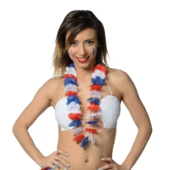 Collier De Fleur Bleu Blanc Rouge - Viva La Fiesta