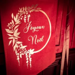 Suspension "Joyeux Noël" En Lin Floqué - Viva La Fiesta