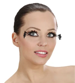 Faux Cils Noirs Avec Trois Plumes - Viva La Fiesta