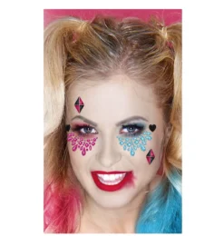 Bijoux Adhésifs Pour Visage Suicide Squad - Viva La Fiesta -Déguisement boutique 5926 Bijoux adhesifs pour visage Suicide Squad