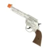 Pistolet De Cowboy Argent Metallique - Viva La Fiesta