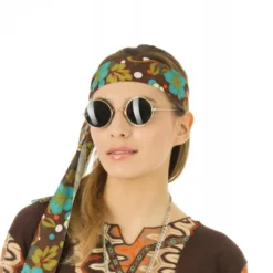 Lunettes Hippie Rondes Noir - Viva La Fiesta