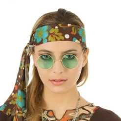 Lunettes Hippie Rondes Vert - Viva La Fiesta