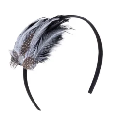 Serre-tête à Plumes Années 20 Noir - Viva La Fiesta