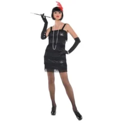 Déguisement Charleston Robe Noir - Viva La Fiesta