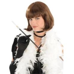 Perruque Cabaret Carré Frange Châtain - Viva La Fiesta