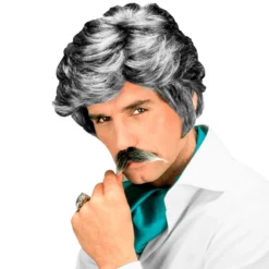 Perruque Et Moustache Grise Homme - Viva La Fiesta