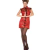 Déguisement De Chinoise Rouge Et Noir Femme - Viva La Fiesta