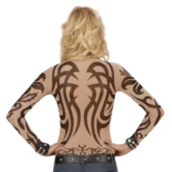 Teeshirt Effet Tatouage Beige - Viva La Fiesta - Montpellier -Déguisement boutique Standard 3