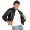 Veste En Similicuir Noire - Grease - Viva La Fiesta
